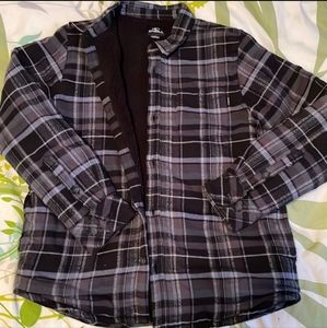O'Neill Boys Medium (10-12) Sherpa/Fleece Flannel Jacket